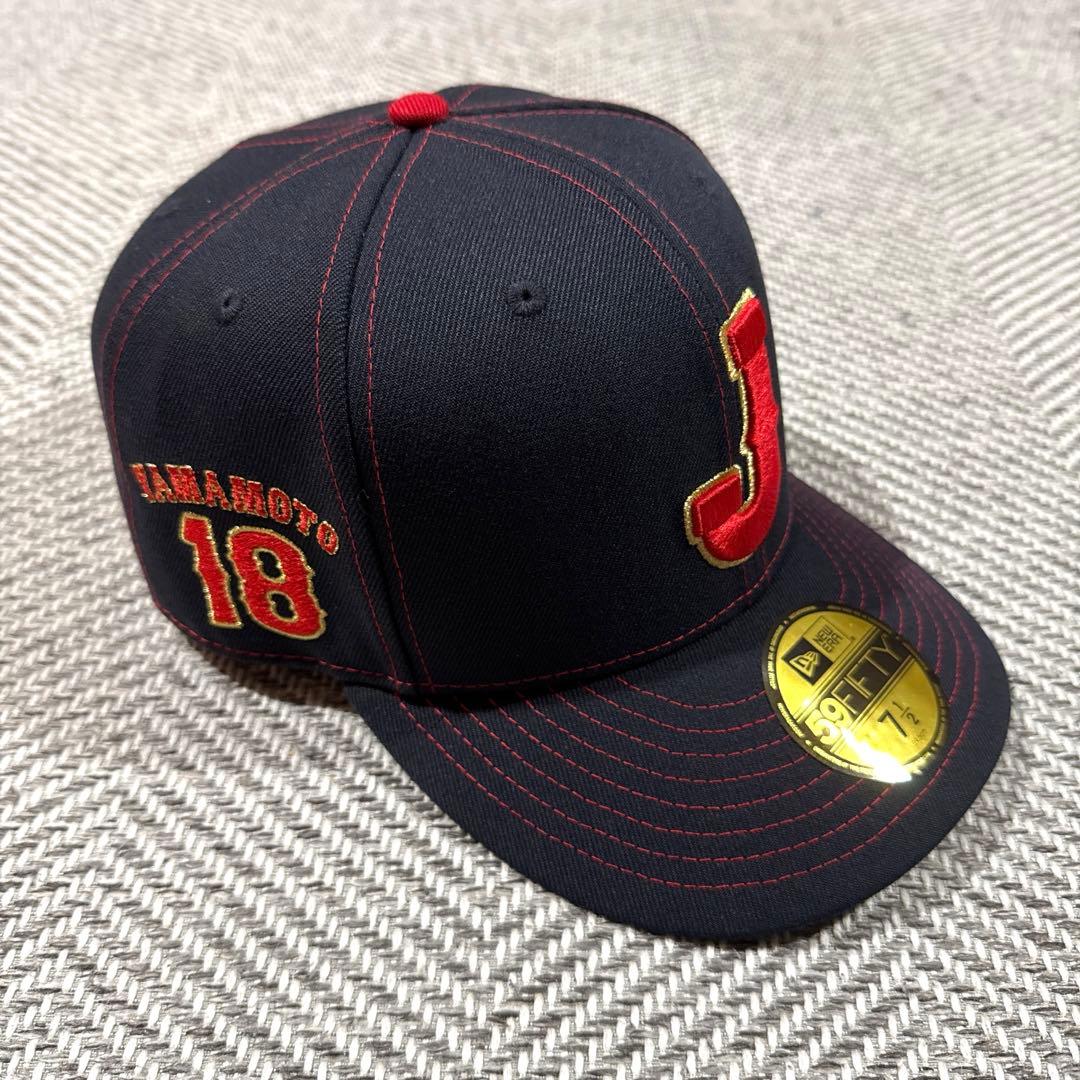 侍ジャパン　59FIFTY キャップ　山本由伸　刺繍入り