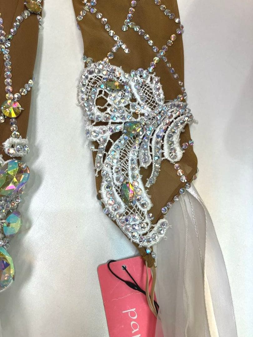 ☆新品☆社交ダンス　モダンドレス　スタンダードドレス　ラインストーン　サイズM