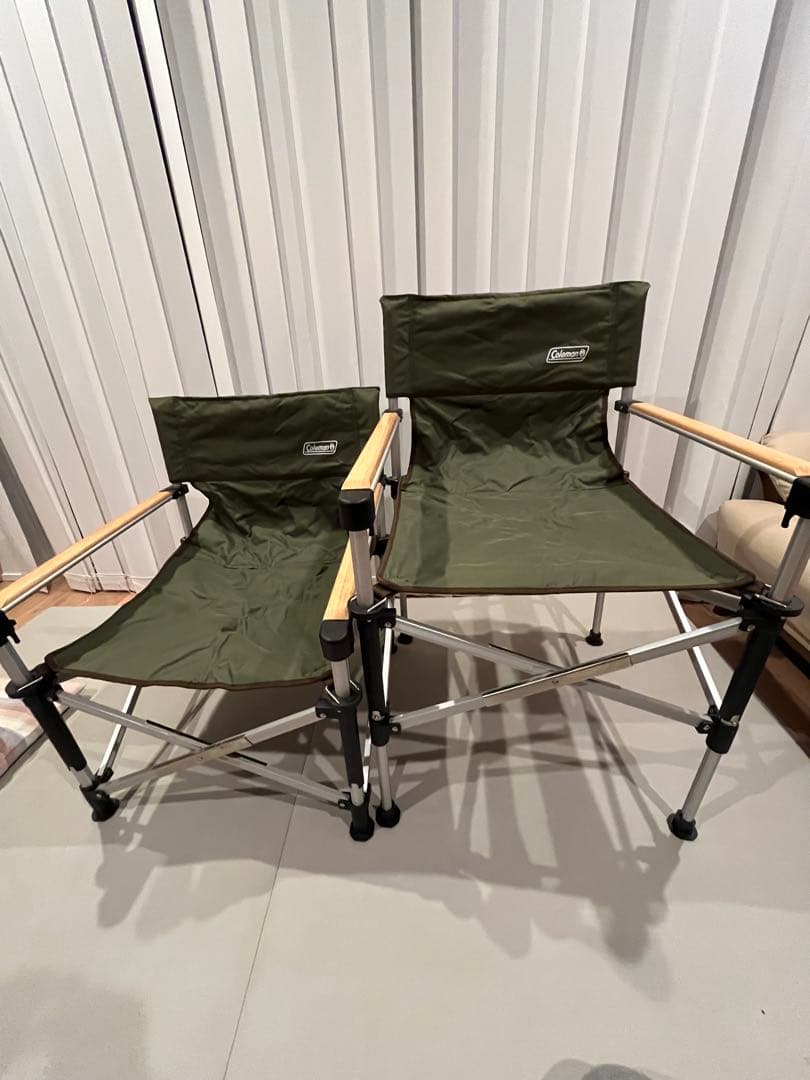 Coleman ツーウェイキャプテンチェア　2脚セット オリーブグリーン