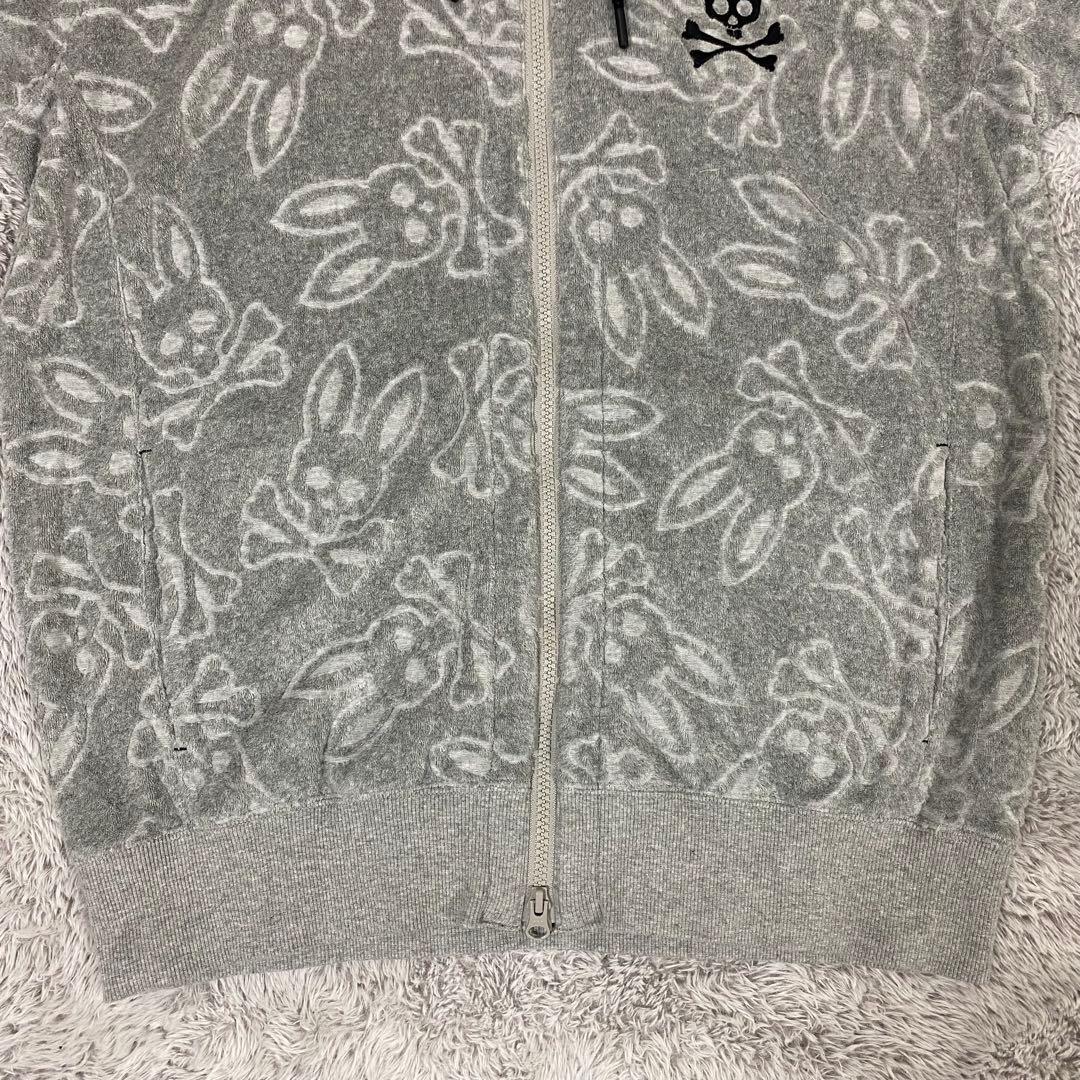 Psycho Bunny セットアップ パイル ジップ ライトグレー XL