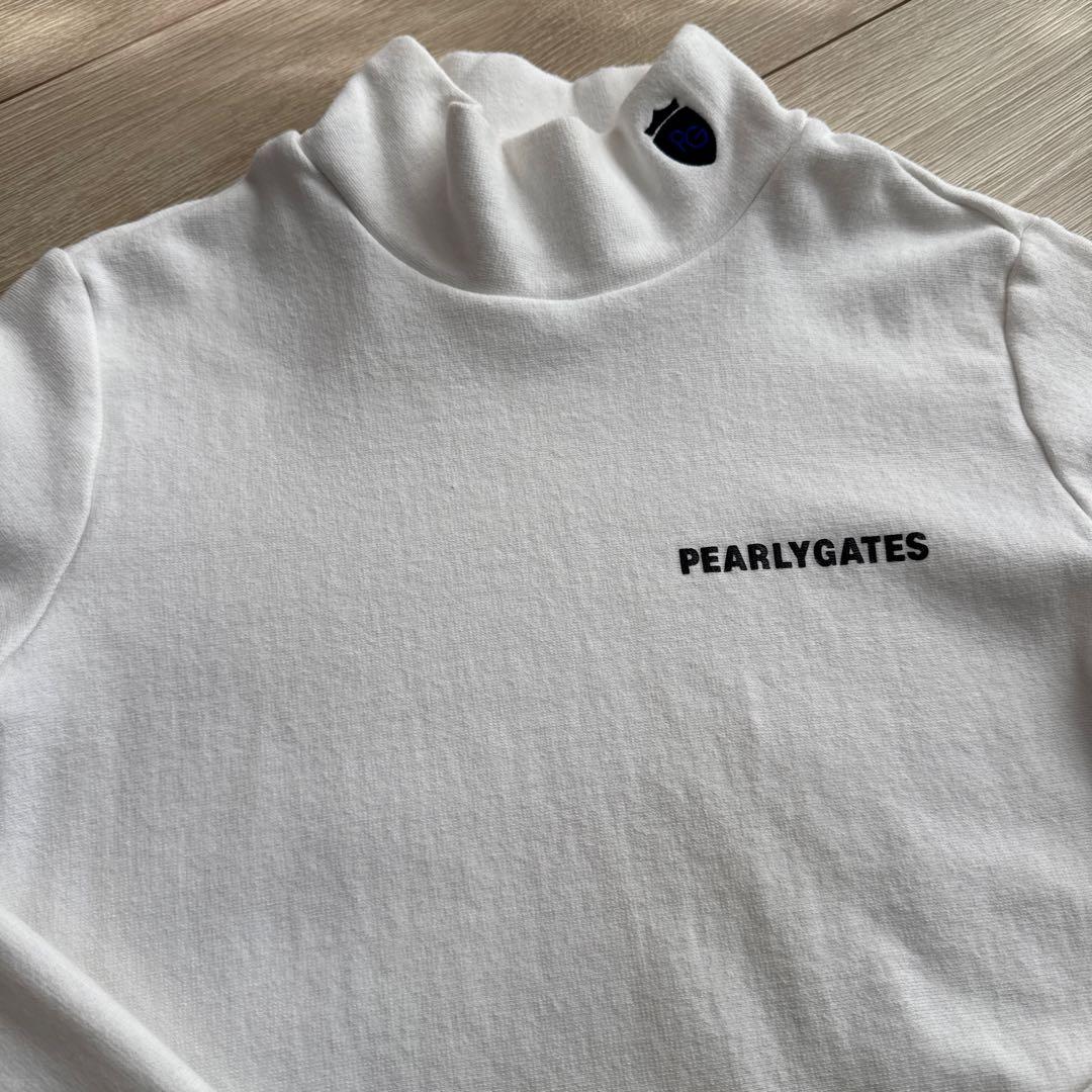 PEARLY GATESパーリーゲイツ高ストレッチ♪裏起毛モックネックカットソー