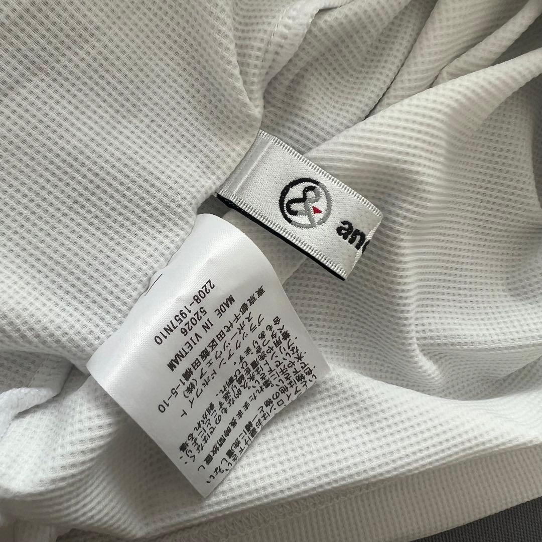 and per se アンパスィ　モックネック　半袖シャツ　ロゴ　メンズ　L