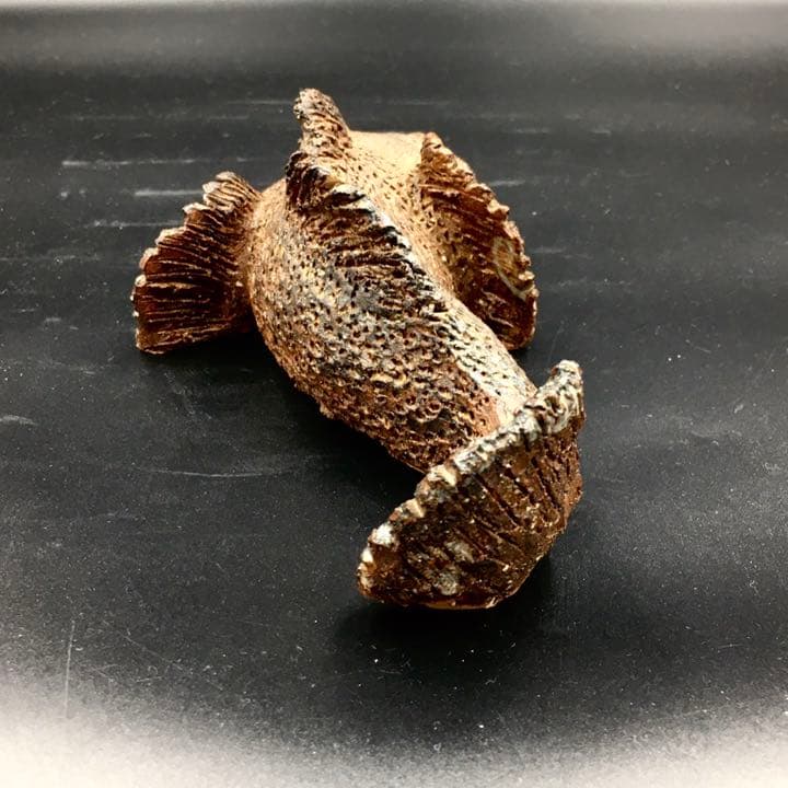 女流陶芸家　永見陶節　魚の陶芸品　ハゼ　カジカ　オコゼ 置物 工芸品　管mpr上